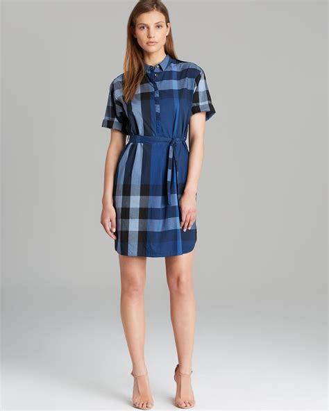 blue burberry dress